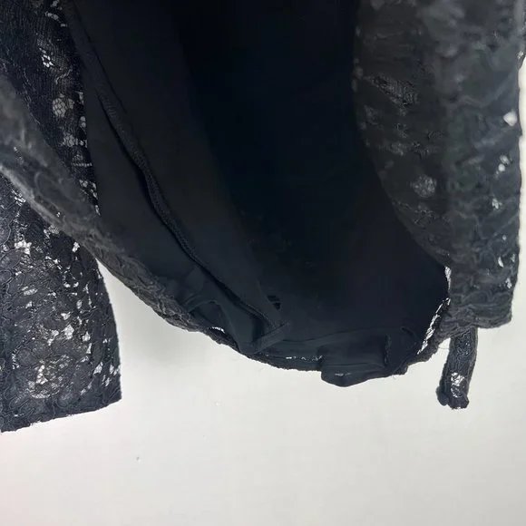 NWT Express Lace Puff Sleeve Top Black Size Small S NEW $88 - Picture 6 of 16